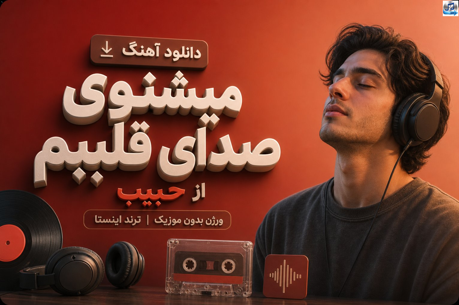 دانلود آهنگ میشنوی صدای قلبم از حبیب ورژن بدون موزیک | ترند اینستا