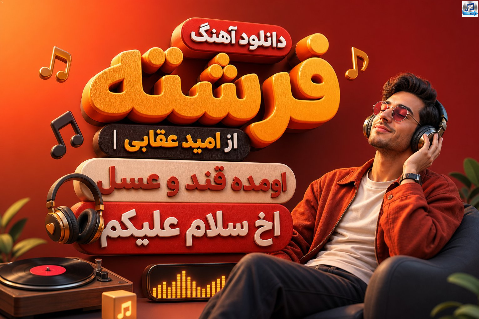 دانلود آهنگ فرشته از امید عقابی | اومده قند و عسل اخ سلام علیکم